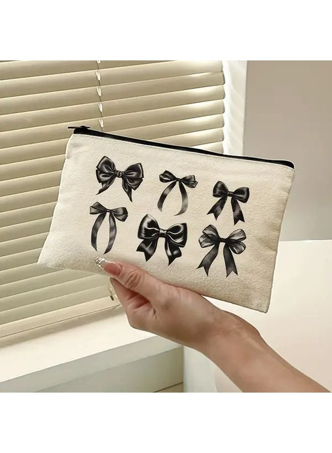 Pink Bow DIY Zipper Bag Set Portable Makeup Toiletry Travel Gift Bag - Image 5